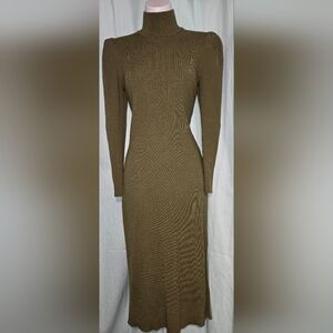 Army Green Longsleeve 3/4 Dress